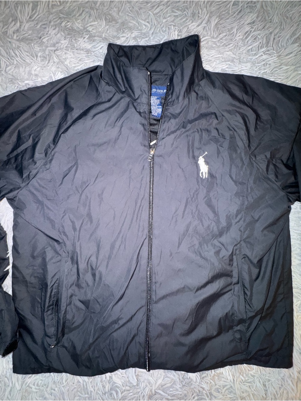 Polo Golf Ralph Lauren Men’s XXL Black Full Zip Windbreaker Jacket 2XL